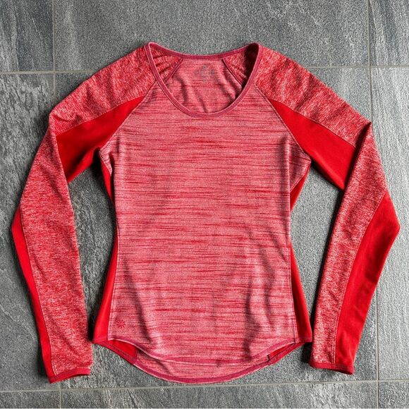 Athleta Running Wild Mix Crew Long Sleeve Scoop-neck Top Thumbholes XS - Picture 2 of 15
